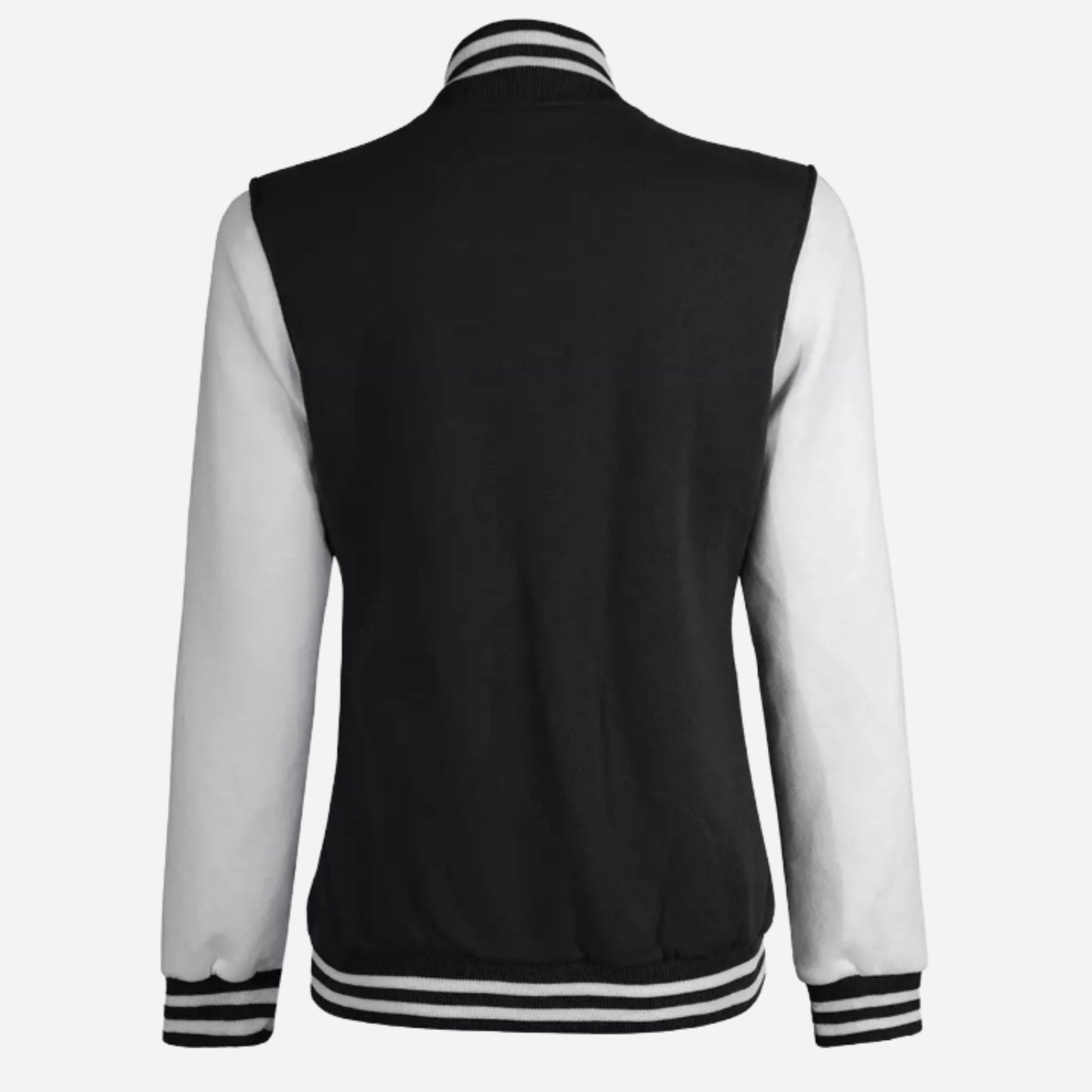 Women’s White and Black Varsity Jacket Verified Leather