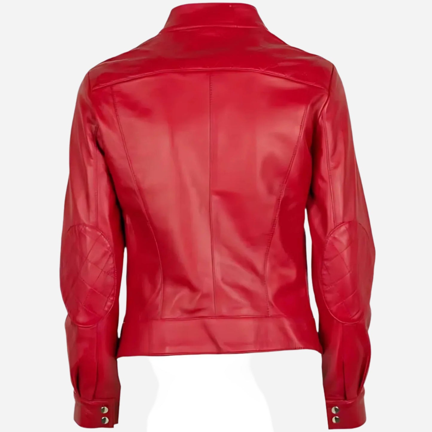 Women’s Real Leather Cafe Racer Jacket Verified Leather