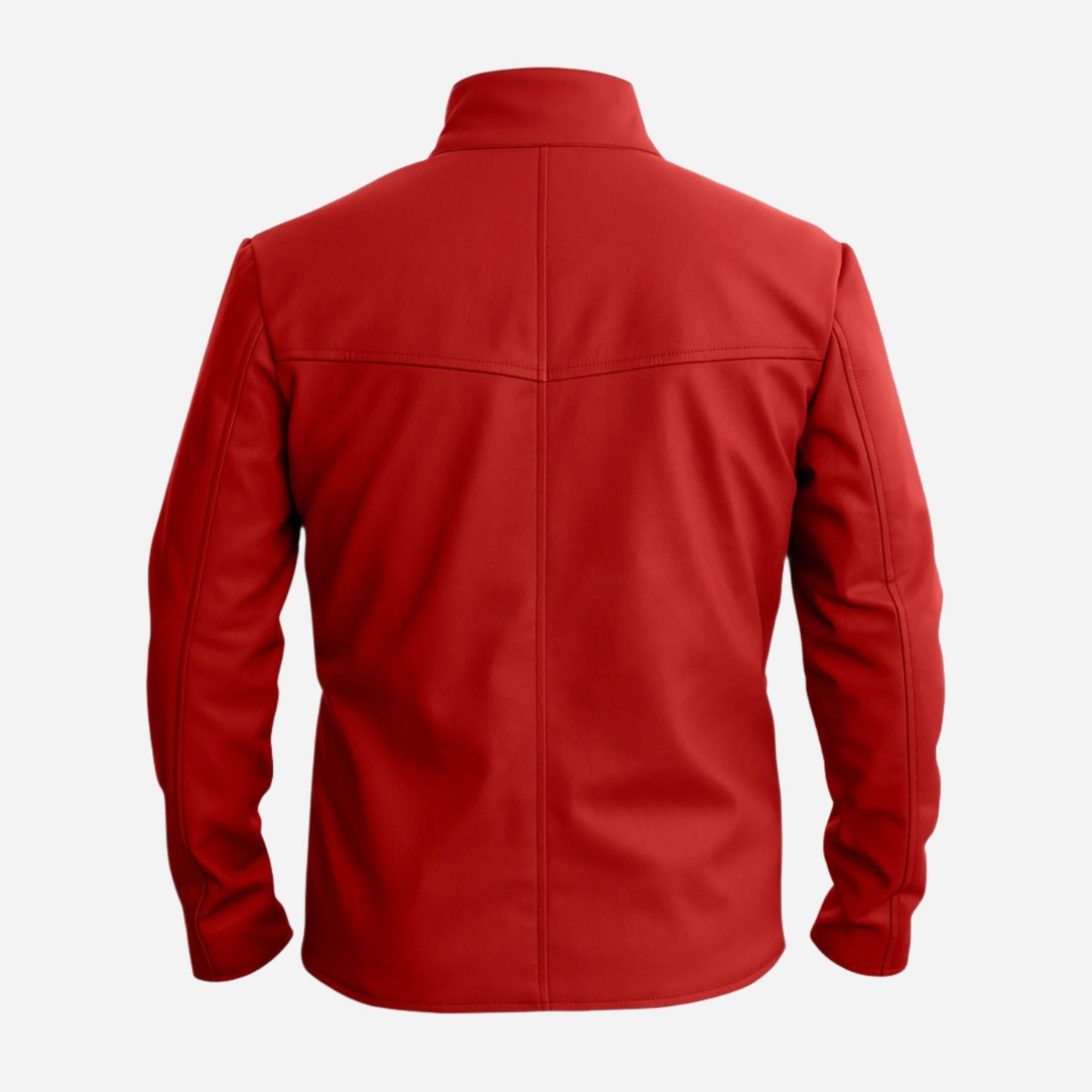 Stylish Red Men Stylish Synthetic Leather Jacket Verified Leather
