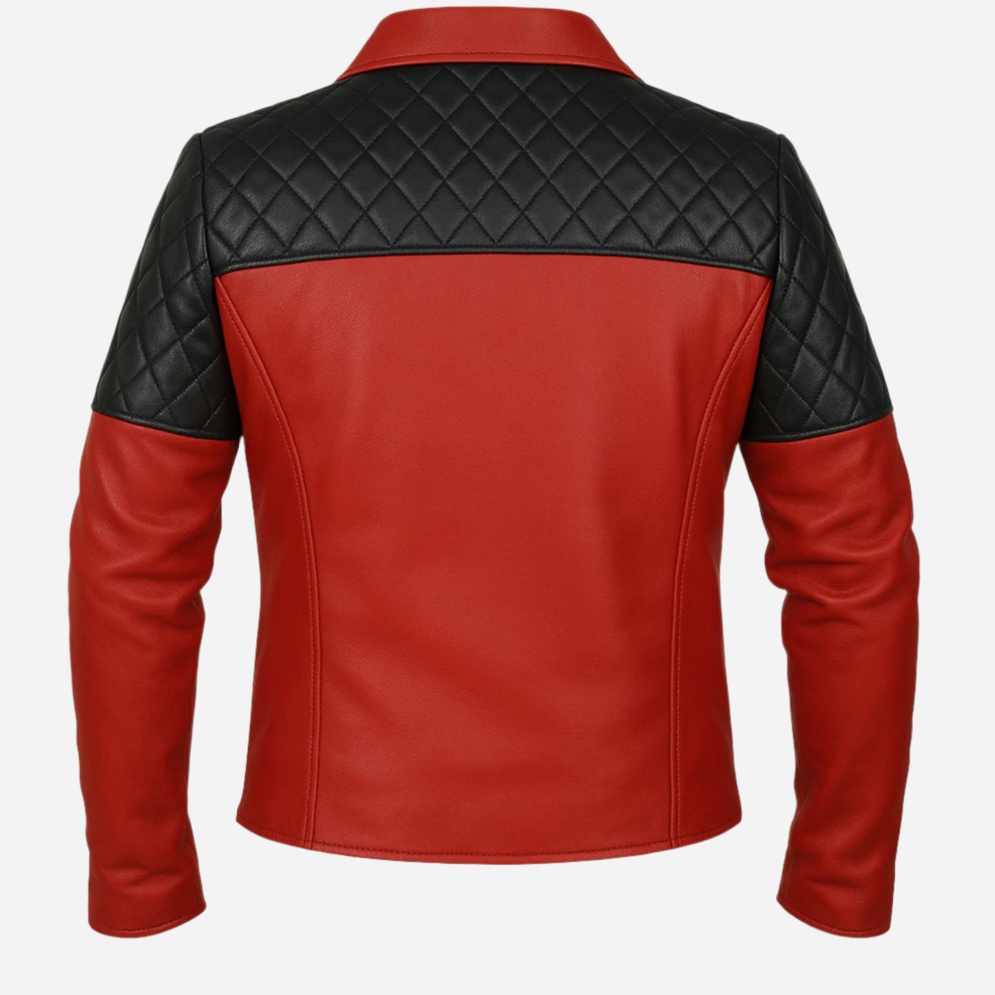 Men Red Genuine Leather Jacket Verified Leather