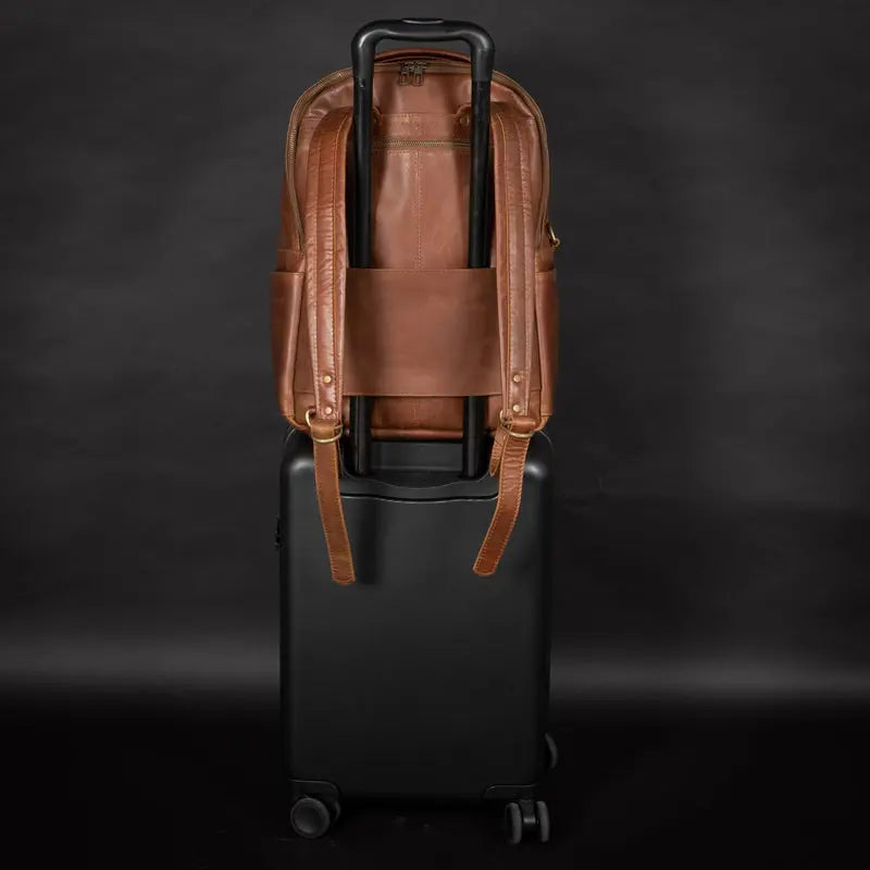 Leather Backpack Rucksack - Brown Verified Leather