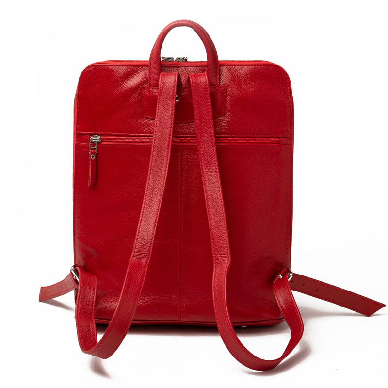 Tech Leather Backpack - Saddle