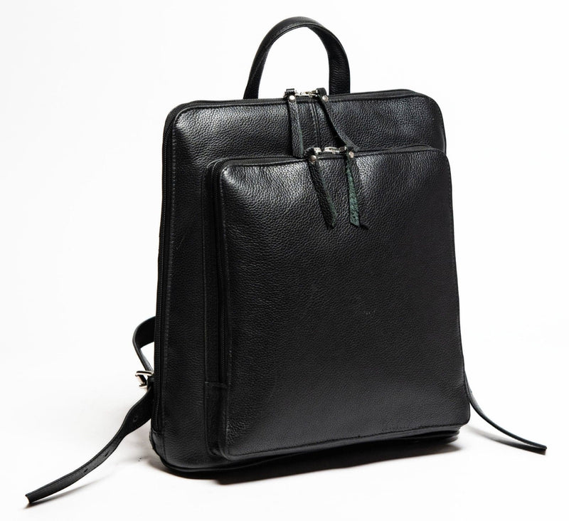 Tech Leather Backpack - Saddle