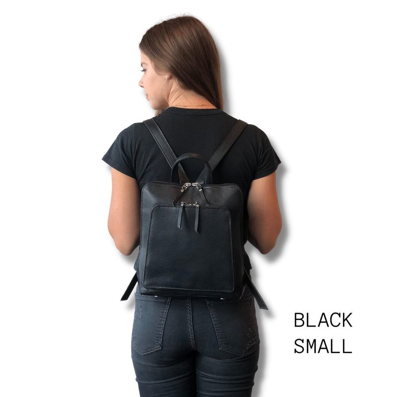 Tech Leather Backpack - Saddle