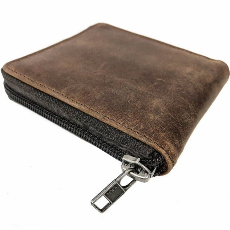 Zip-Around Leather Wallet