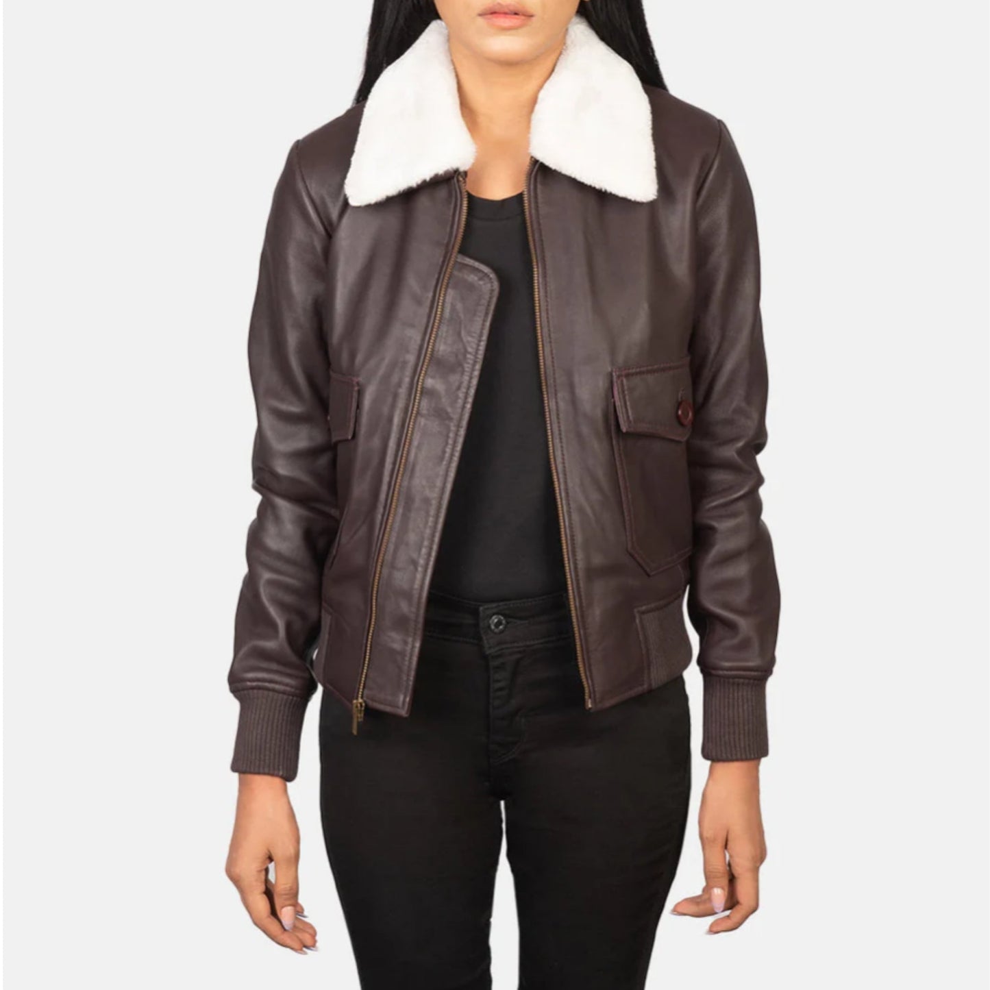 Maroon Leather Bomber Jacket Verified Leather