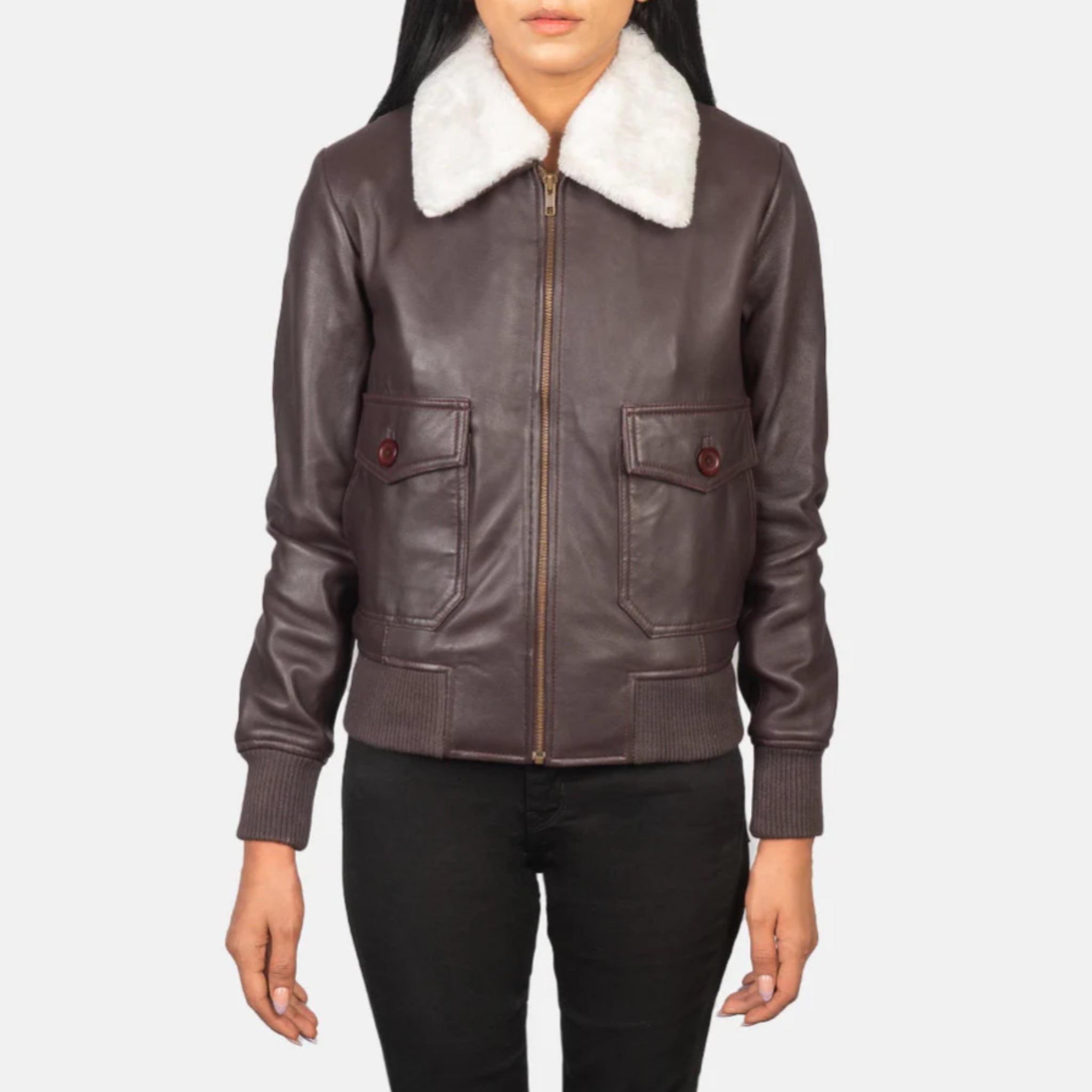 Maroon Leather Bomber Jacket Verified Leather