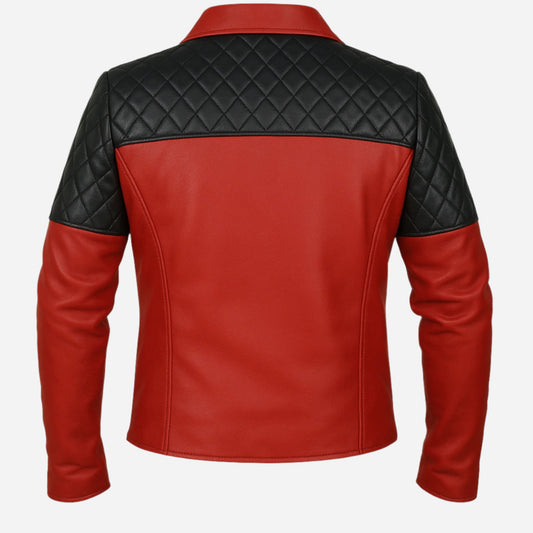 Men Red Genuine Leather Jacket Verified Leather