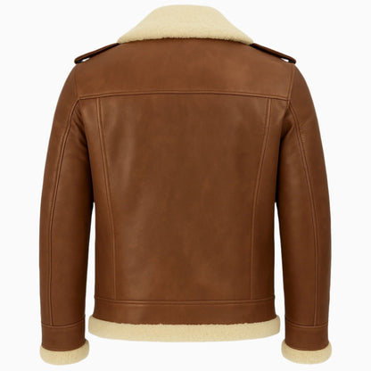 Men’s Air Force Aviator Shearling Leather Jacket Verified Leather