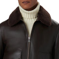 Chocolate Brown Leather Biker Jacket