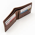 6 Cards Leather Wallet - Dark Brown