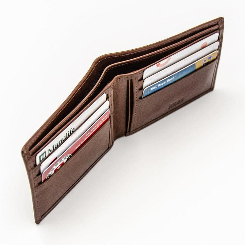 6 Cards Leather Wallet - Serena Brown Verified Leather