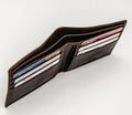 6 Cards Leather Wallet - Dark Brown