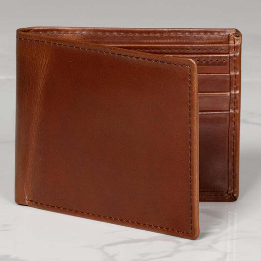 6 Cards Leather Wallet - Serena Brown Verified Leather