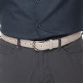 Single-Stitch Leather Belt - Brown