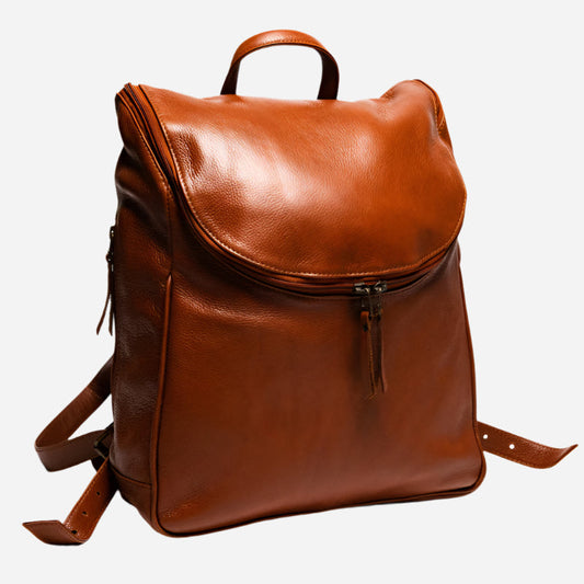 Student Leather Backpack - Tan Verified Leather