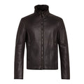 Man Premium Quality Shearling Lined Leather Jacket - 100% lamb Leather