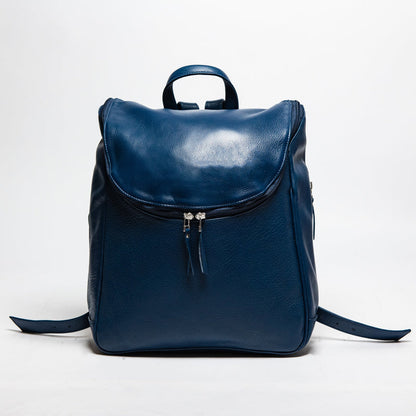 Student Leather Backpack - Red Verified Leather