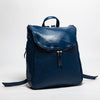 Student Leather Backpack - Blue