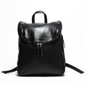 Student Leather Backpack - Black