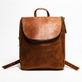 Student Leather Backpack - Tan