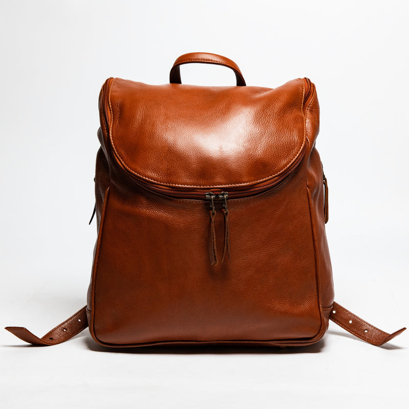 Student Leather Backpack - Red Verified Leather