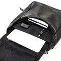 Student Leather Backpack - Black