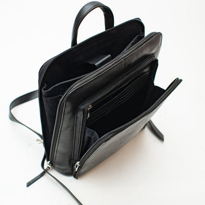 Tech Leather Backpack - Red