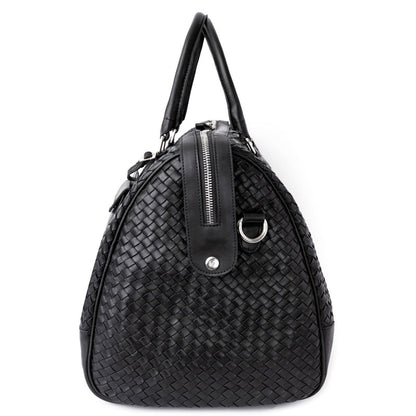 Woven Leather Duffle 50L Verified Leather