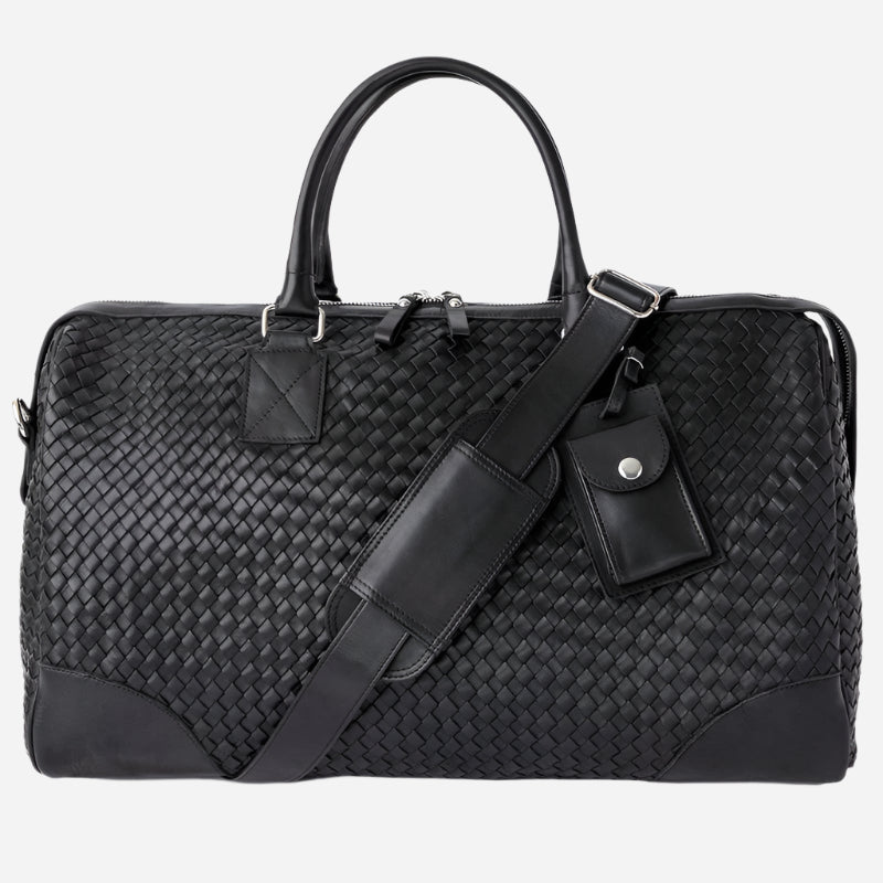 Woven Leather Duffle 50L Verified Leather