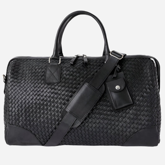 Woven Leather Duffle 50L Verified Leather