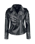 Black Studded Leather Jacket