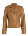 Faux Brown Women Leather Jacket