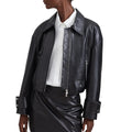 Womens Classic Black Leather Jacket