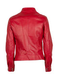 Women’s Real Leather Cafe Racer Jacket