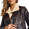 Asymmetrical Motorcycle Dark Brown Leather Jacket