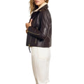 Asymmetrical Motorcycle Dark Brown Leather Jacket