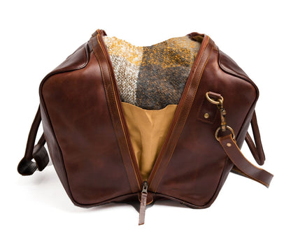Big Mouth 40L Leather Duffle Verified Leather