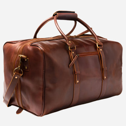 Big Mouth 40L Leather Duffle Verified Leather