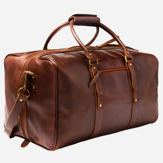 Big Mouth 40L Leather Duffle Verified Leather
