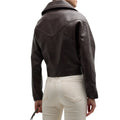 Chocolate Brown Leather Jacket Women