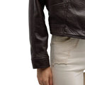 Chocolate Brown Leather Jacket Women