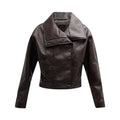 Chocolate Brown Leather Jacket Women