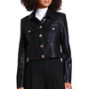 Black Leather Military Style Jacket