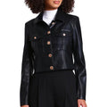 Black Leather Military Style Jacket