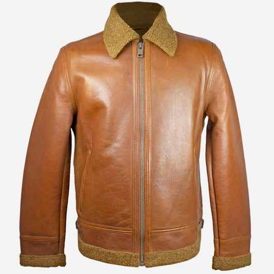 Men's Ricardo Brown Collar Leather Jacket