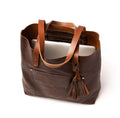 Classic Leather Tote- Hazelnut Brown