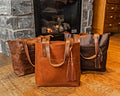 Classic Leather Tote- Hazelnut Brown