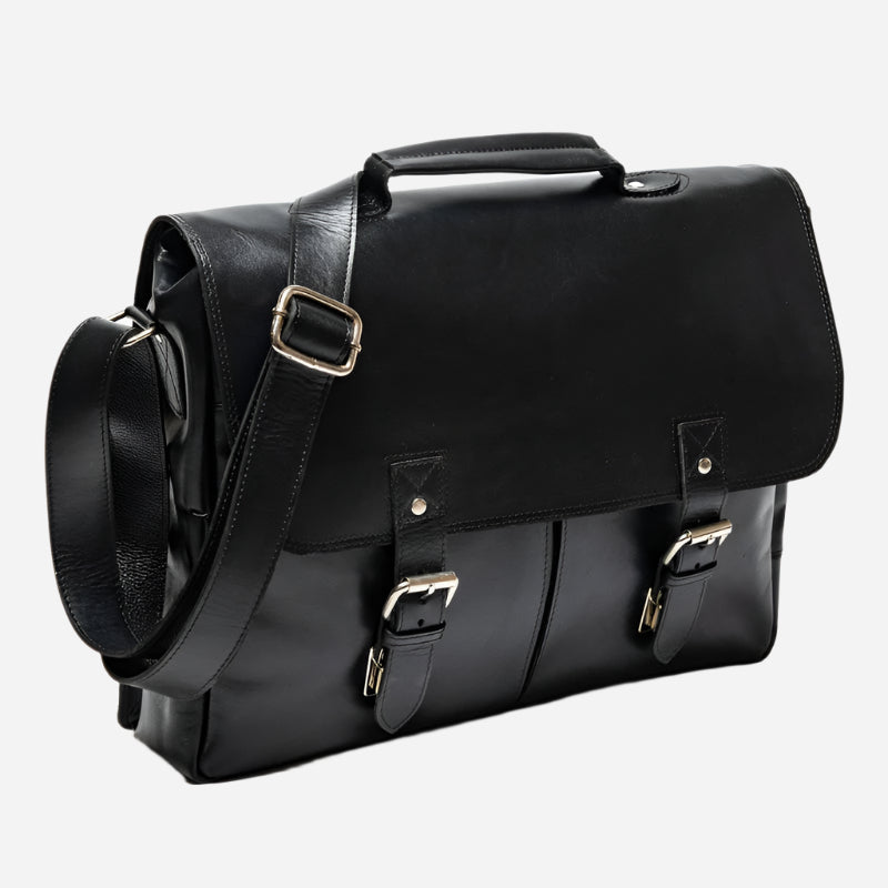 Coarse Leather Messenger 16" Verified Leather