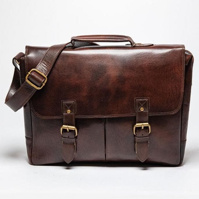 Coarse Leather Messenger 16" Verified Leather